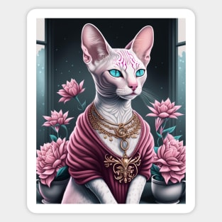 Cute Pink Sphynx Kitten Sticker